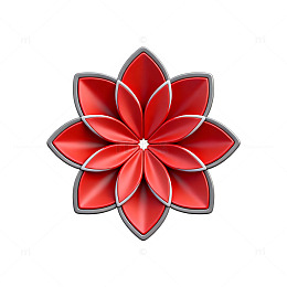 红花朵图案平面设计元素