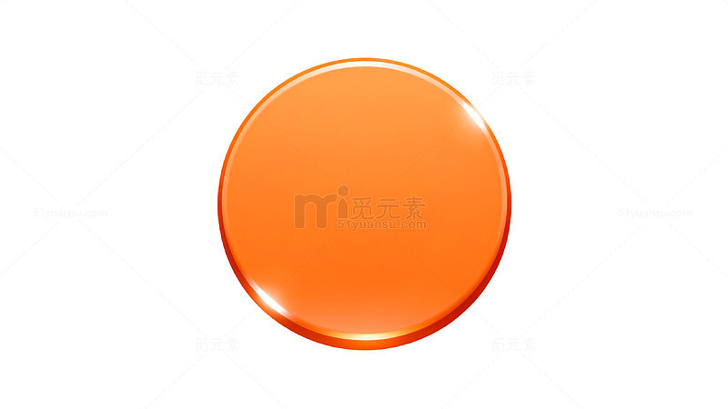 橙圆按钮图标设计元素