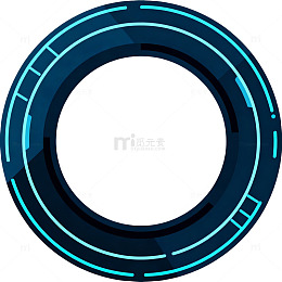 科技感圆形界面元素设计素材