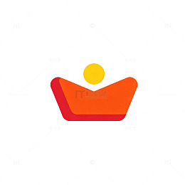 简约皇冠太阳标志设计