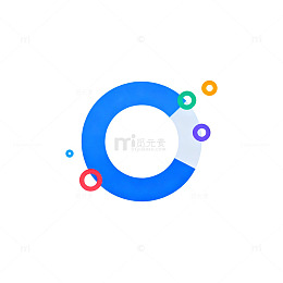 现代抽象字母设计图案