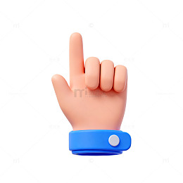 3D手指图标科技感设计元素