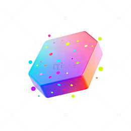 多彩立体方块创意图案设计元素