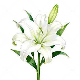 百合花插画