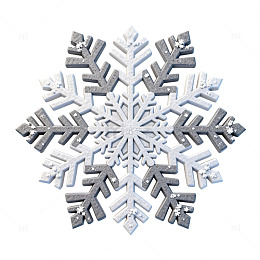 立体雪花装饰图案