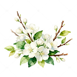 水彩花卉装饰设计素材
