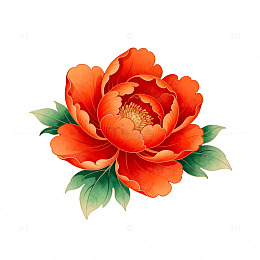 手绘牡丹花插画设计素材