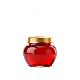 玻璃罐红色液体样机