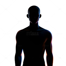 剪影风格男性人像艺术