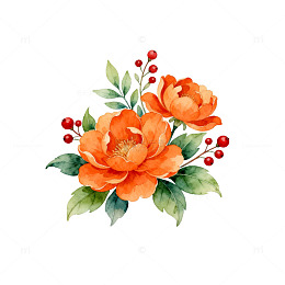 水彩花卉装饰插画