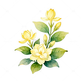 水彩花卉插画素材