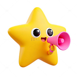 卡通星星喊话矢量素材
