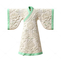 中国风刺绣花卉汉服设计素材