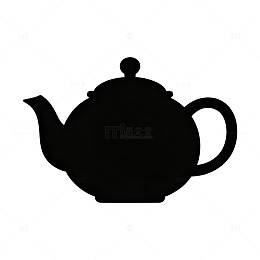 简笔风格茶壶图标矢量素材