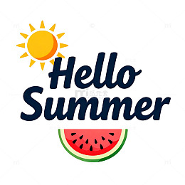 夏日风情西瓜太阳图案设计