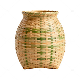 竹编花瓶手工编织工艺品