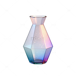 多彩玻璃花瓶装饰设计素材