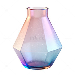 多彩玻璃花瓶设计图