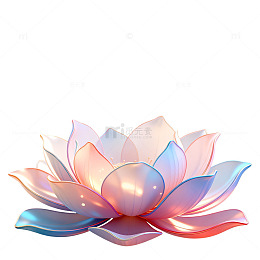 梦幻荷花矢量插画设计素材