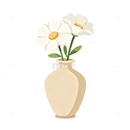 简约花瓶插画设计素材