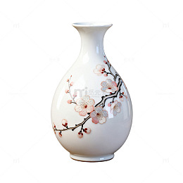 青花瓷花瓶装饰画设计素材
