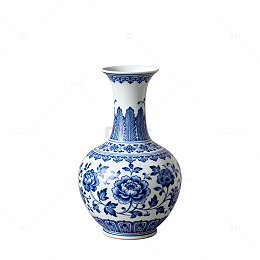 青花瓷花瓶装饰图案