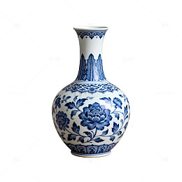 青花瓷花瓶装饰图案素材