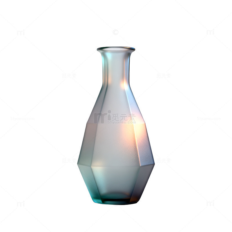 玻璃花瓶3D建模渲染图
