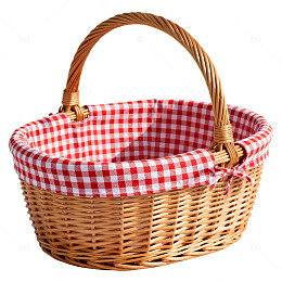 田园风编织篮装饰摆件