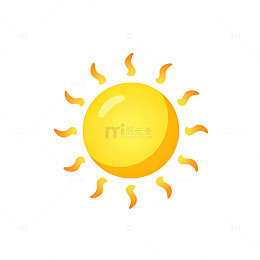 卡通太阳图标矢量素材