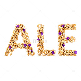 谷物拼字Ale创意设计