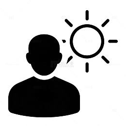 简约人物阳光图标设计元素