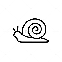简约线描蜗牛图标