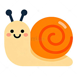卡通蜗牛图标设计