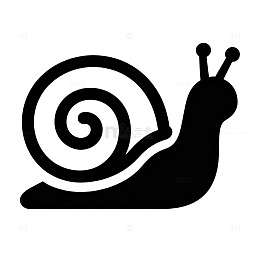 简约黑白蜗牛图标设计元素