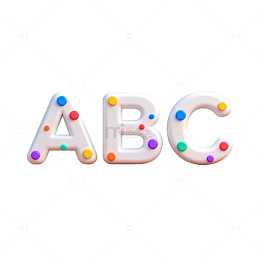 卡通彩色字母ABC图案设计
