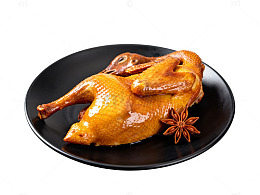 黑色盘中式烧鸡美食