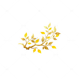 简约金色树枝装饰图案