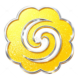 金色闪亮花朵装饰图案