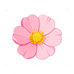 粉色卡通花朵矢量图案