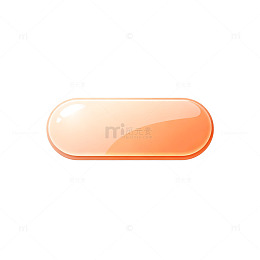 透明橙色调按钮设计元素