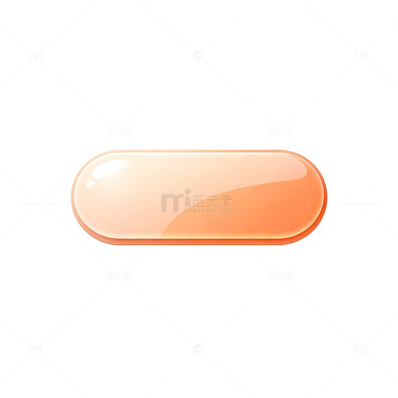 透明橙色调按钮设计元素