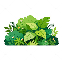 扁平风绿植插画设计素材