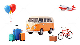 旅行玩具模型组合