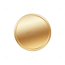 金属质感金币图标设计元素
