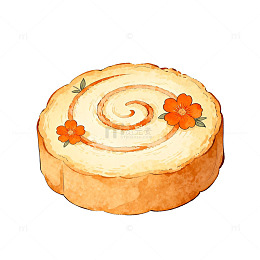 水彩糕点美食插图插画素材