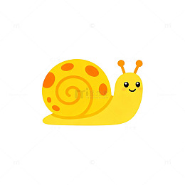 卡通蜗牛插画设计素材