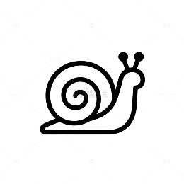 简约线条蜗牛图标设计素材