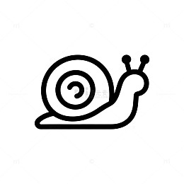 简约线条蜗牛图标设计元素