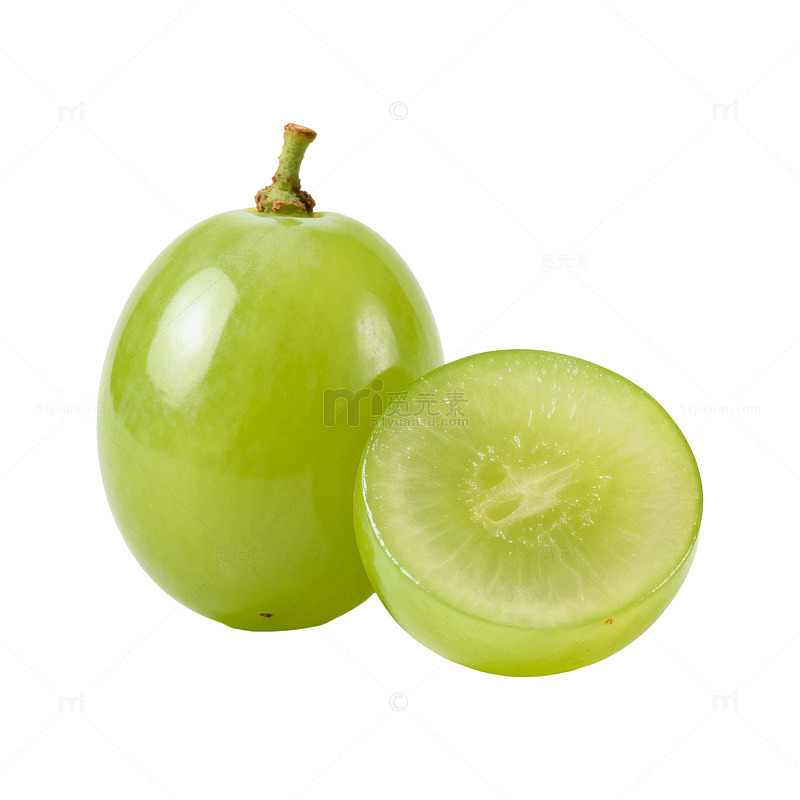 绿色葡萄果实特写